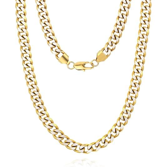 Men's gold-plated thick necklace