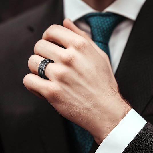 Men's tungsten ring