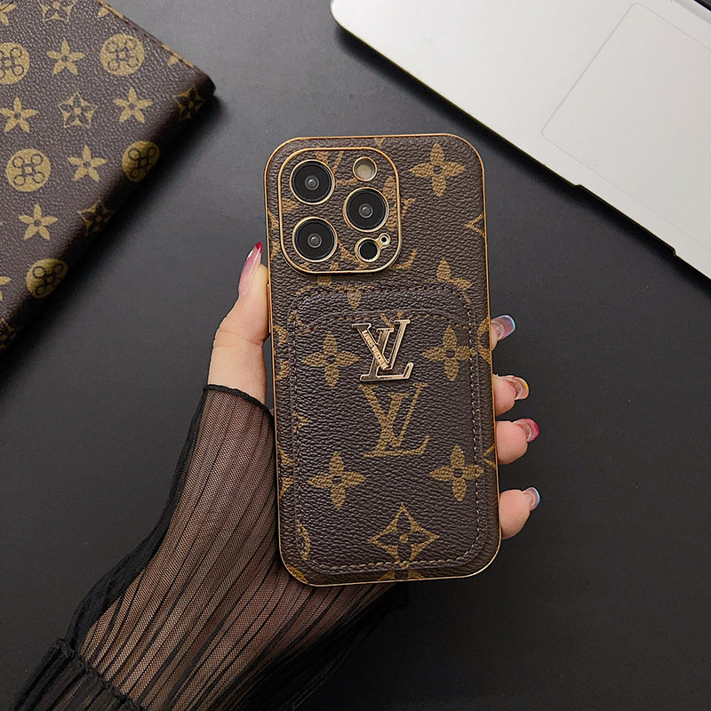 Luxury Letter Card Holder iPhone Case