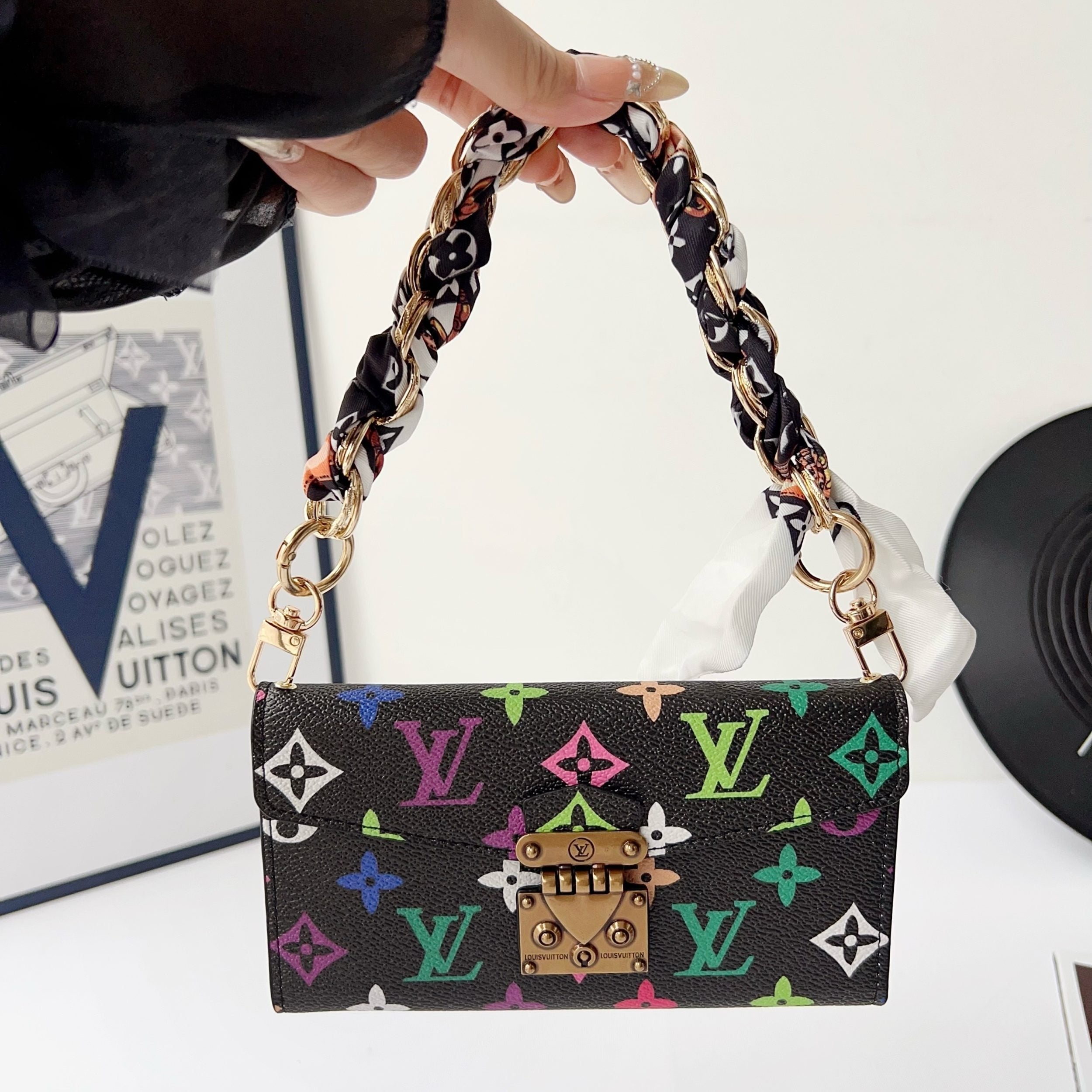 Multicolor Style Crossbody Case Wallet iPhone Case