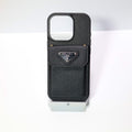 Black Vintage Texture Card Pocket iPhone Case