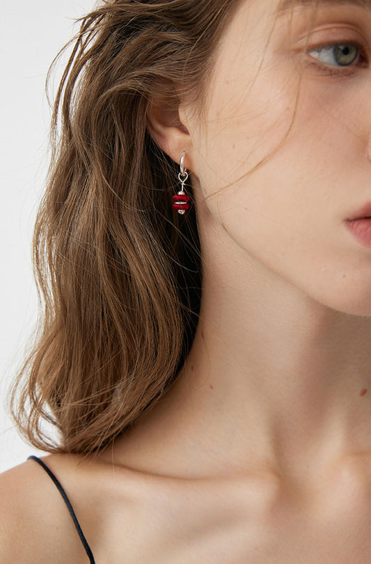 Retro Red Lantern Earrings