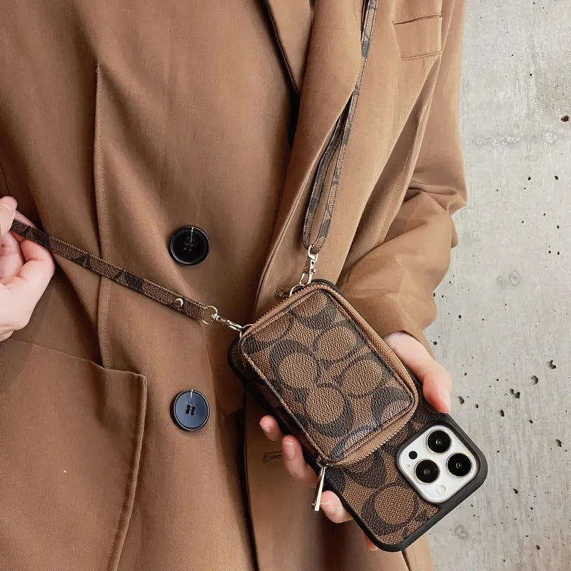 Classic Letter Card Pocket iPhone Case