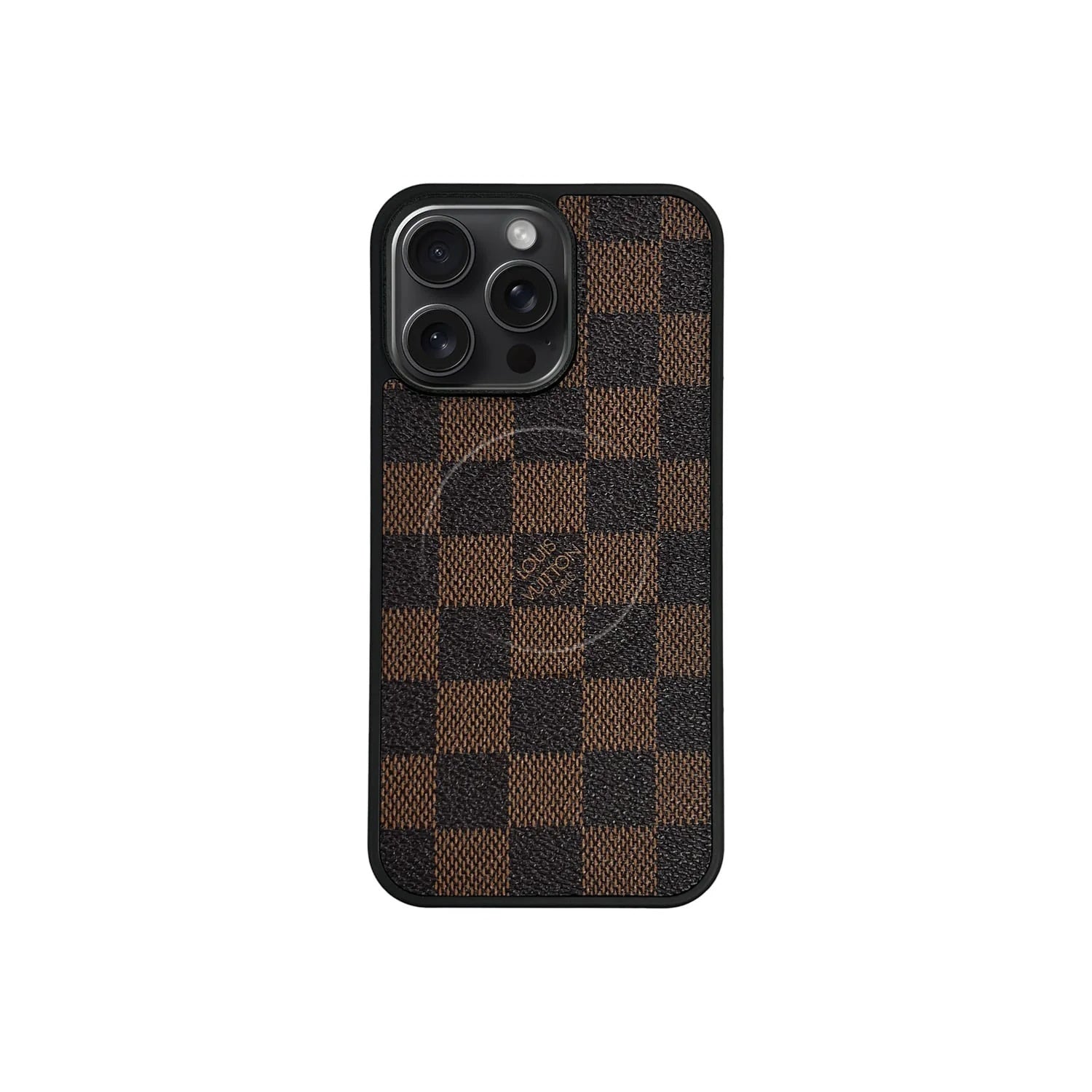 Classic Brown Checkered Full Coverage iPhone Case