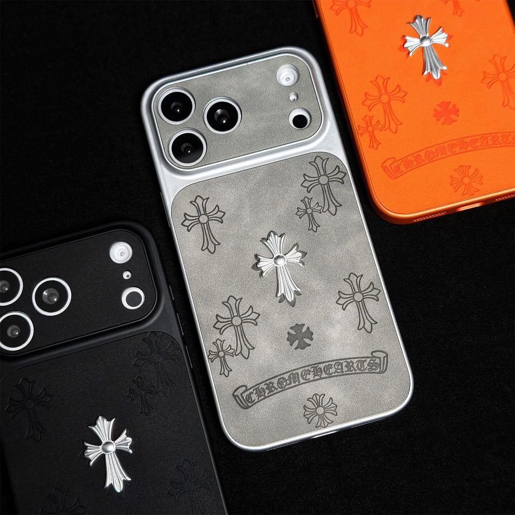 CR Hearts Cross Pendant iPhone Case