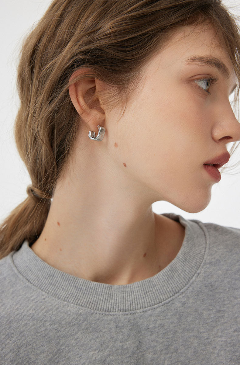 Minimalist Square Metal Earrings