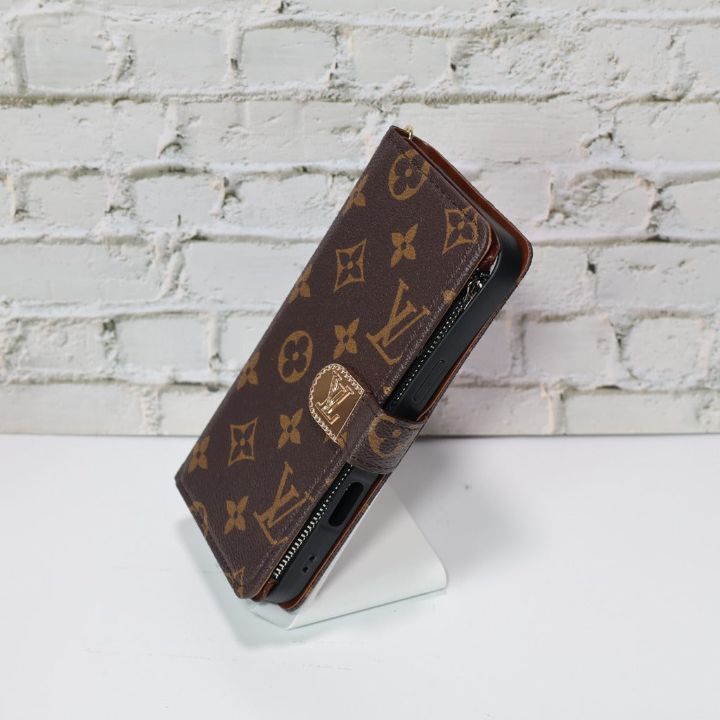 4 Color Zippered Wallet Phone Case for iPhone Series