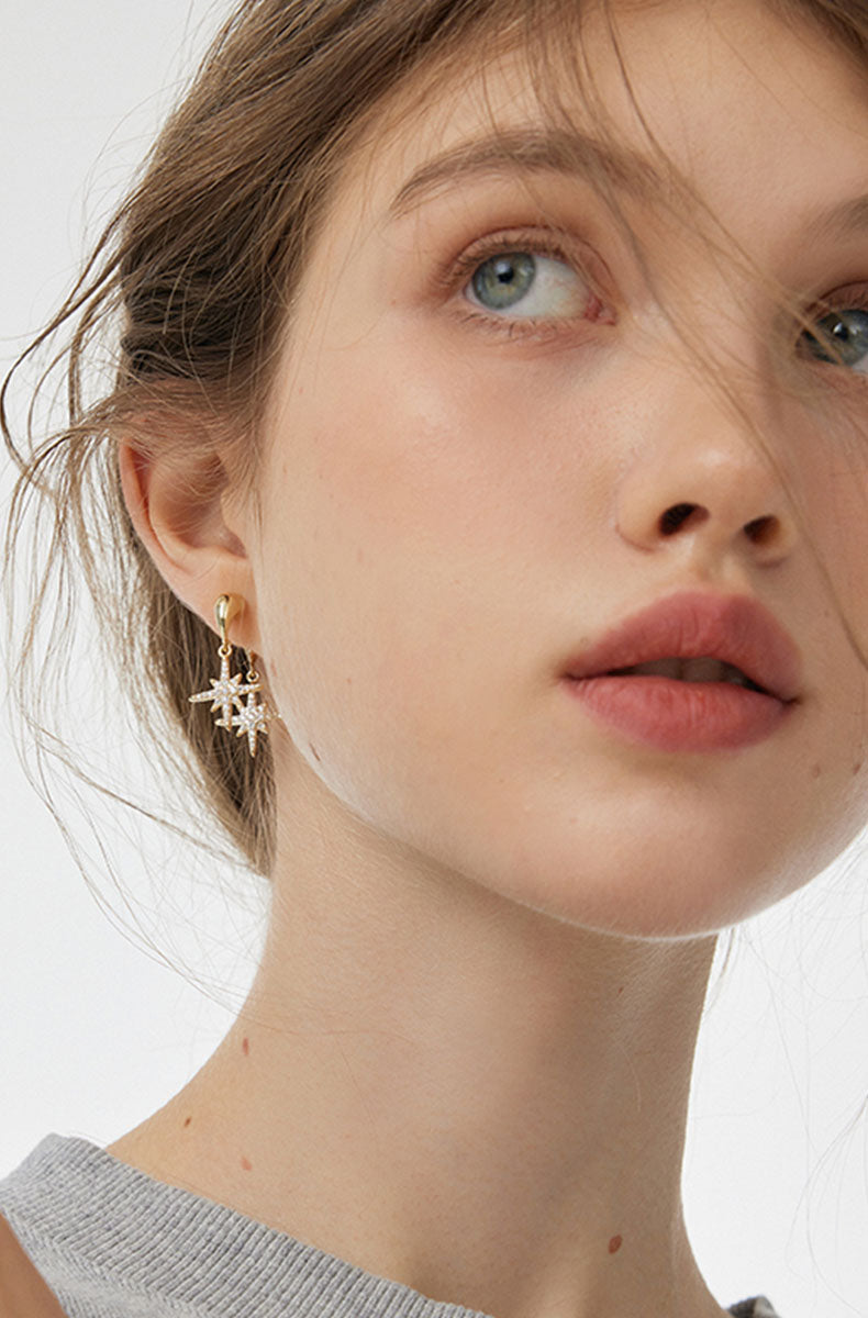 Elegant Starburst Drop Earrings