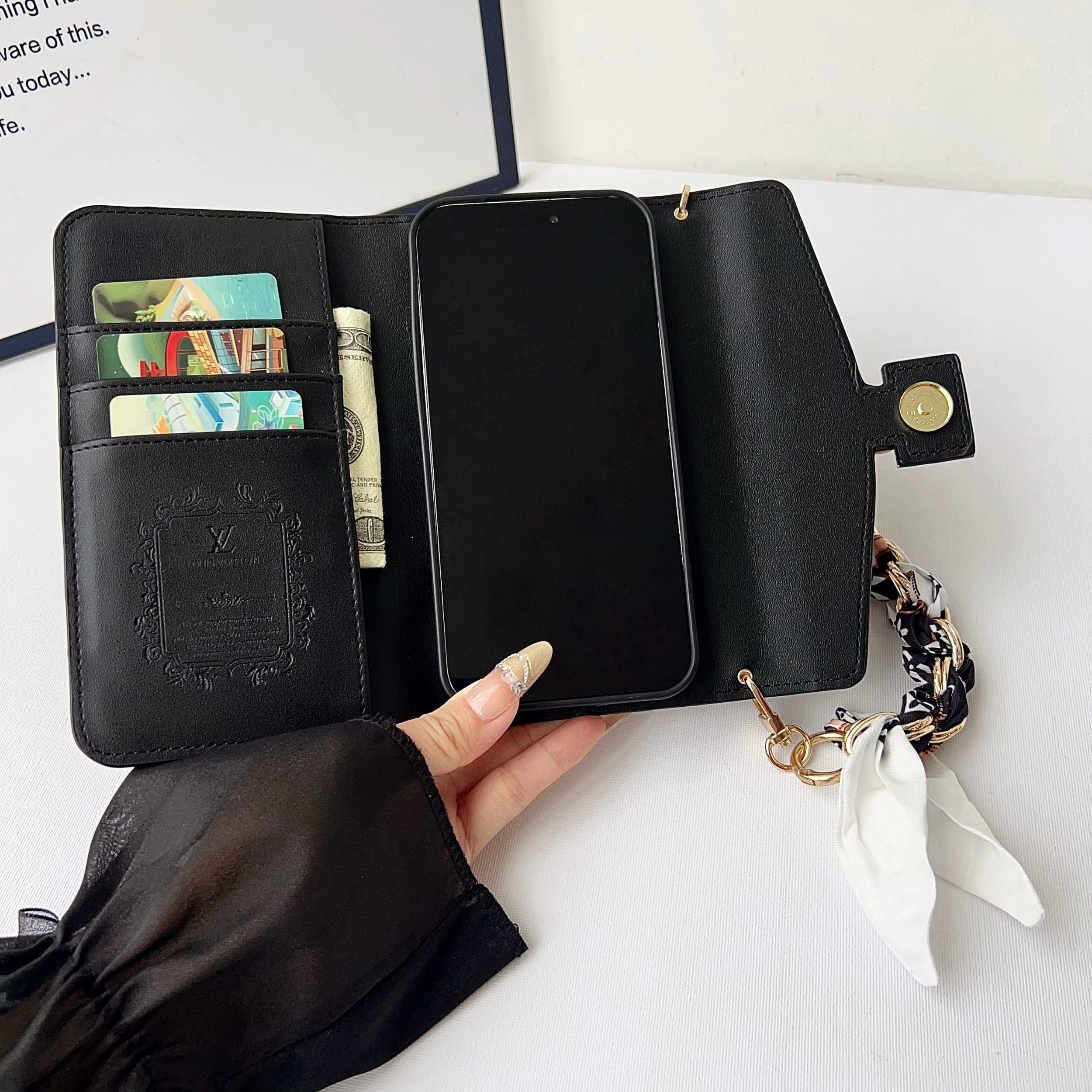 Multicolor Style Crossbody Case Wallet iPhone Case