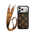 Brown Monogram Cardholder Lanyard iPhone Case