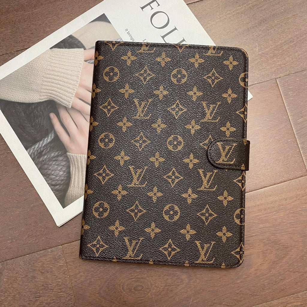 Luxury iPad Case Canvas Monogram Leather Fresh Summer Theme Pattern