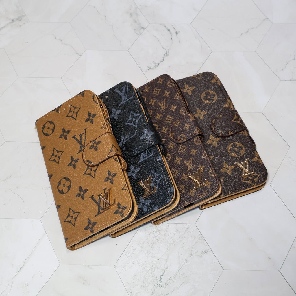 Classic Leather Wallet iPhone Case 14-17 Pro Max Plus Air