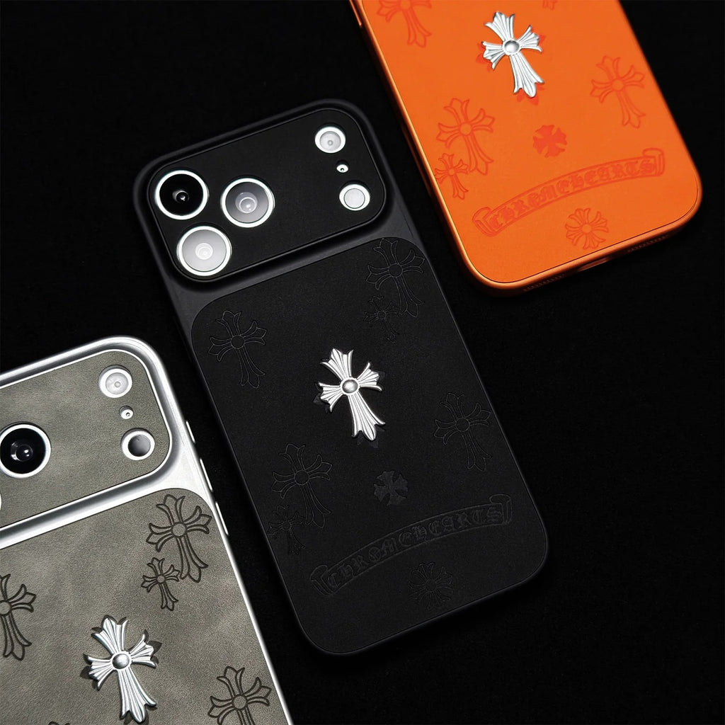 CR Hearts Cross Pendant iPhone Case