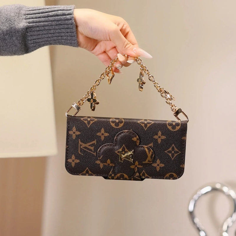 Classic Card Holder Phone Case With Chain