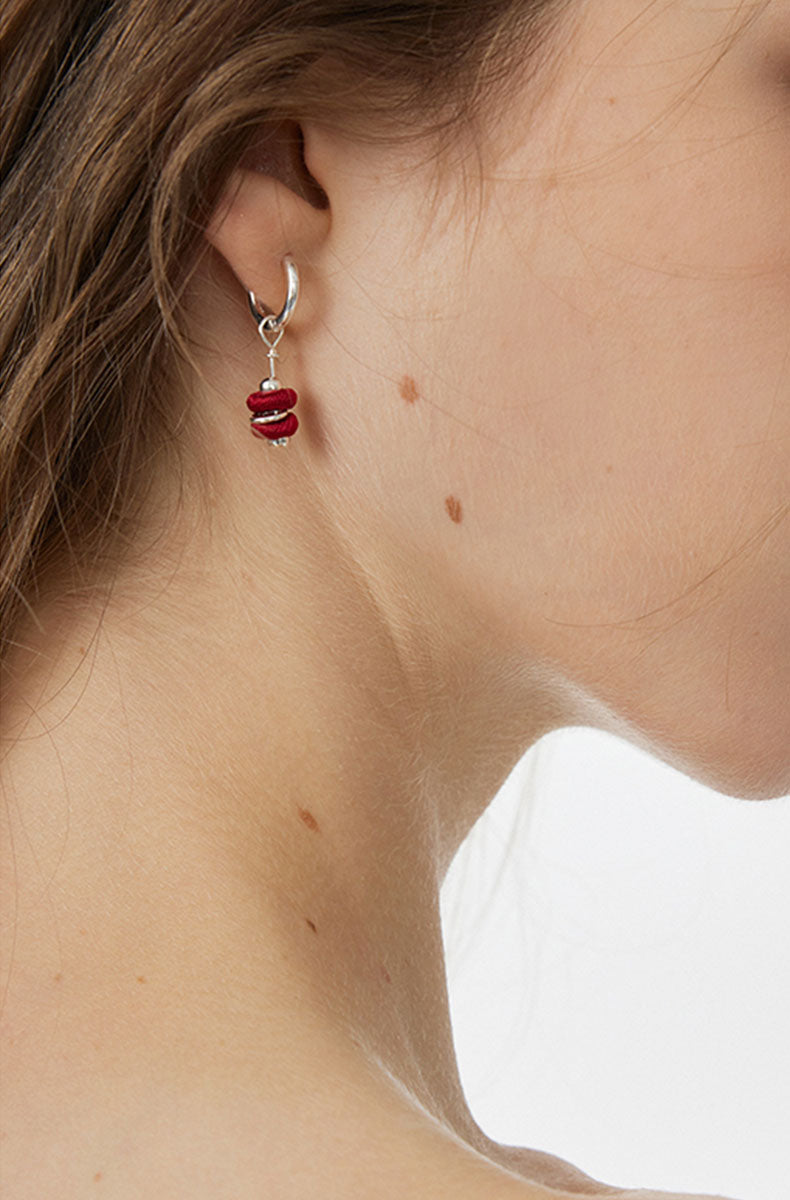 Retro Red Lantern Earrings