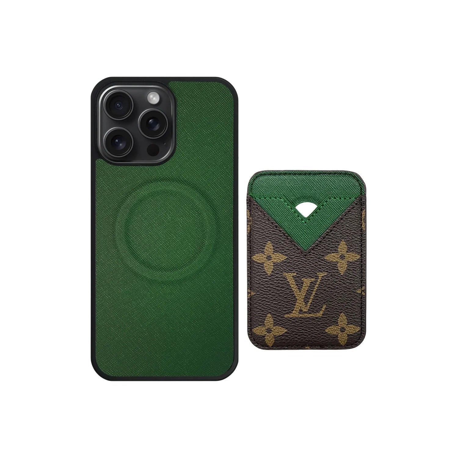 Retro Green Card Pocket iPhone Case