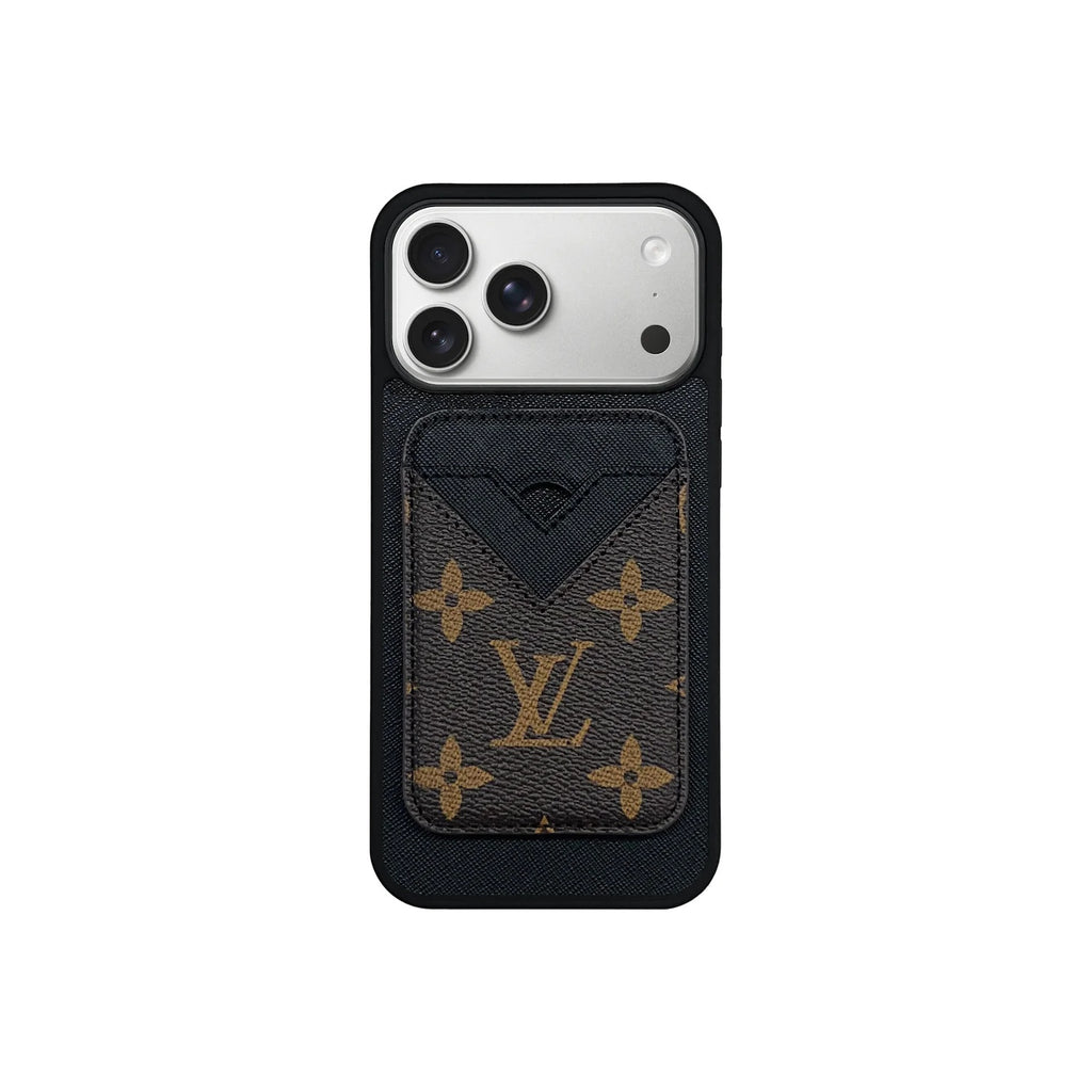 Retro Brown Card Pocket iPhone Case