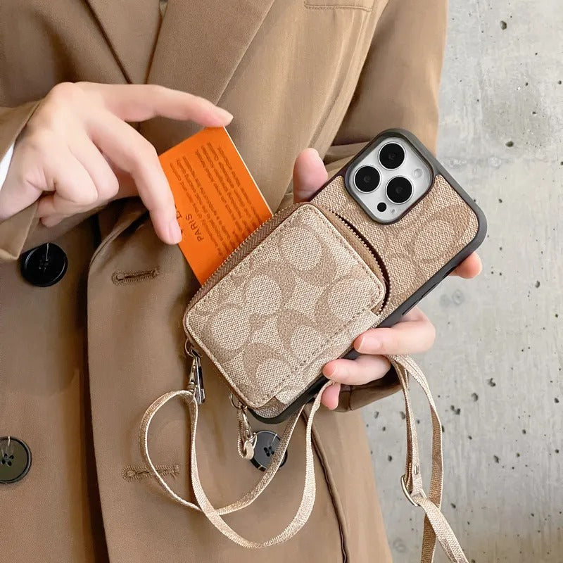 Classic Letter Card Pocket iPhone Case