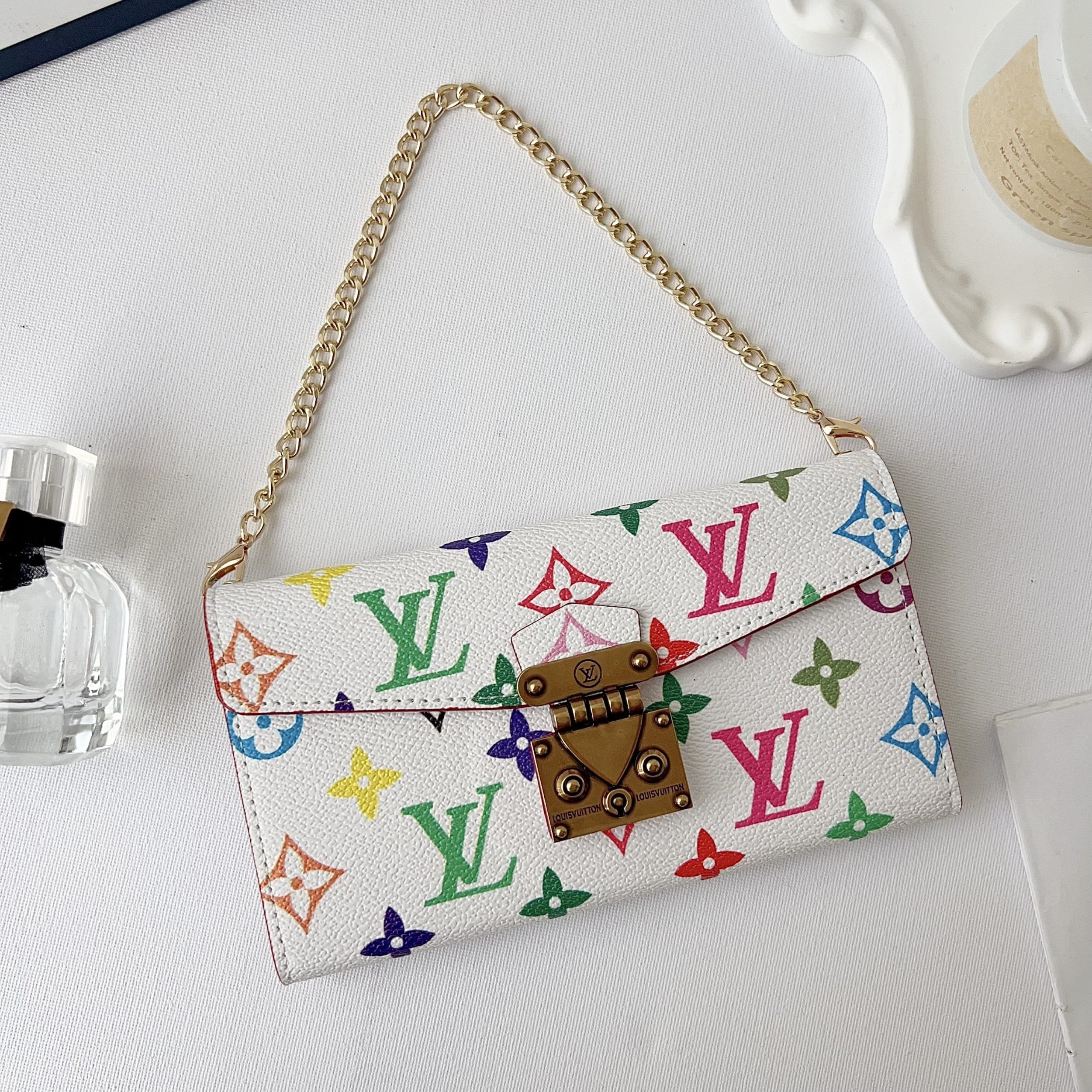 Multicolor Style Crossbody Case Wallet iPhone Case