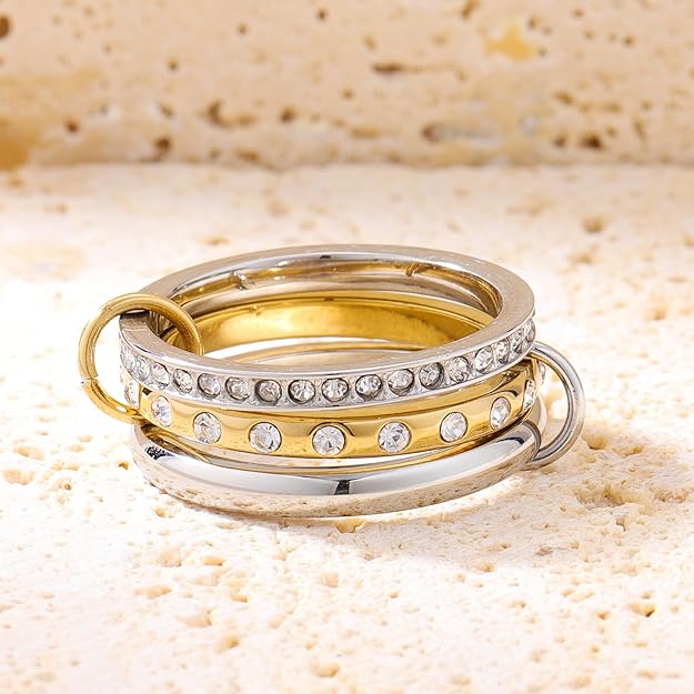 Women's 18K Gold-Plated Stackable Ring