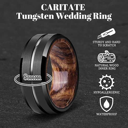 Men's tungsten ring