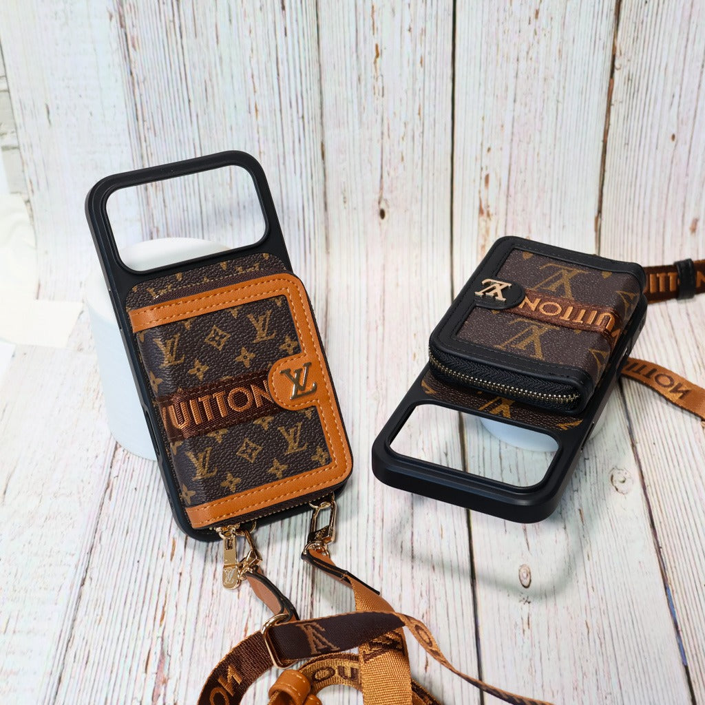 Designer Crossbody Zipped iPhone Case