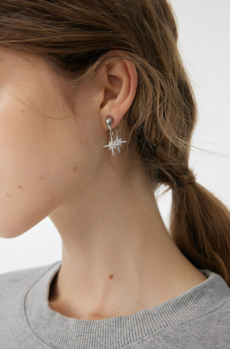 Elegant Starburst Drop Earrings