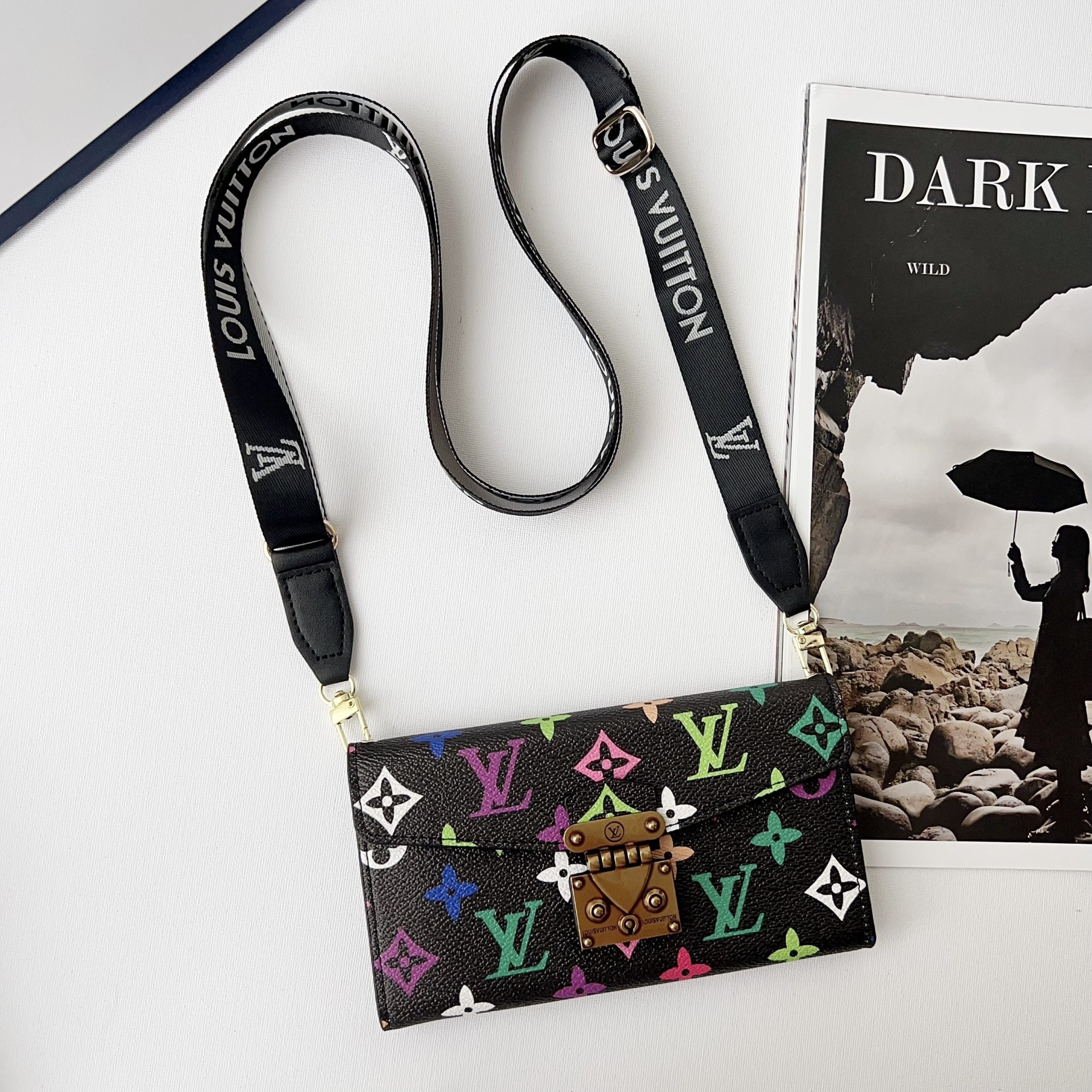 Multicolor Style Crossbody Case Wallet iPhone Case