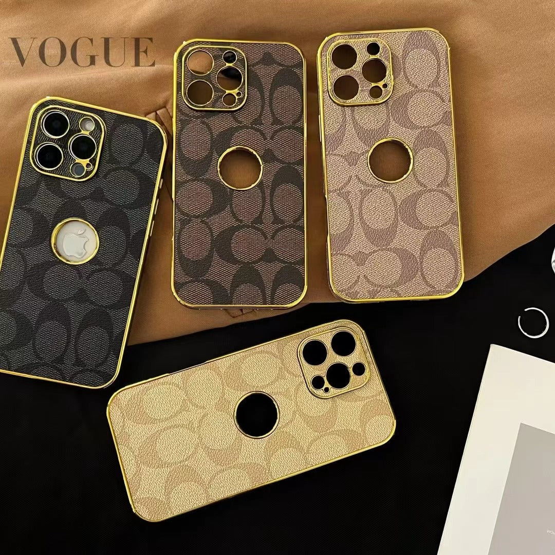 Electroplated Ch Monogram iPhone Case
