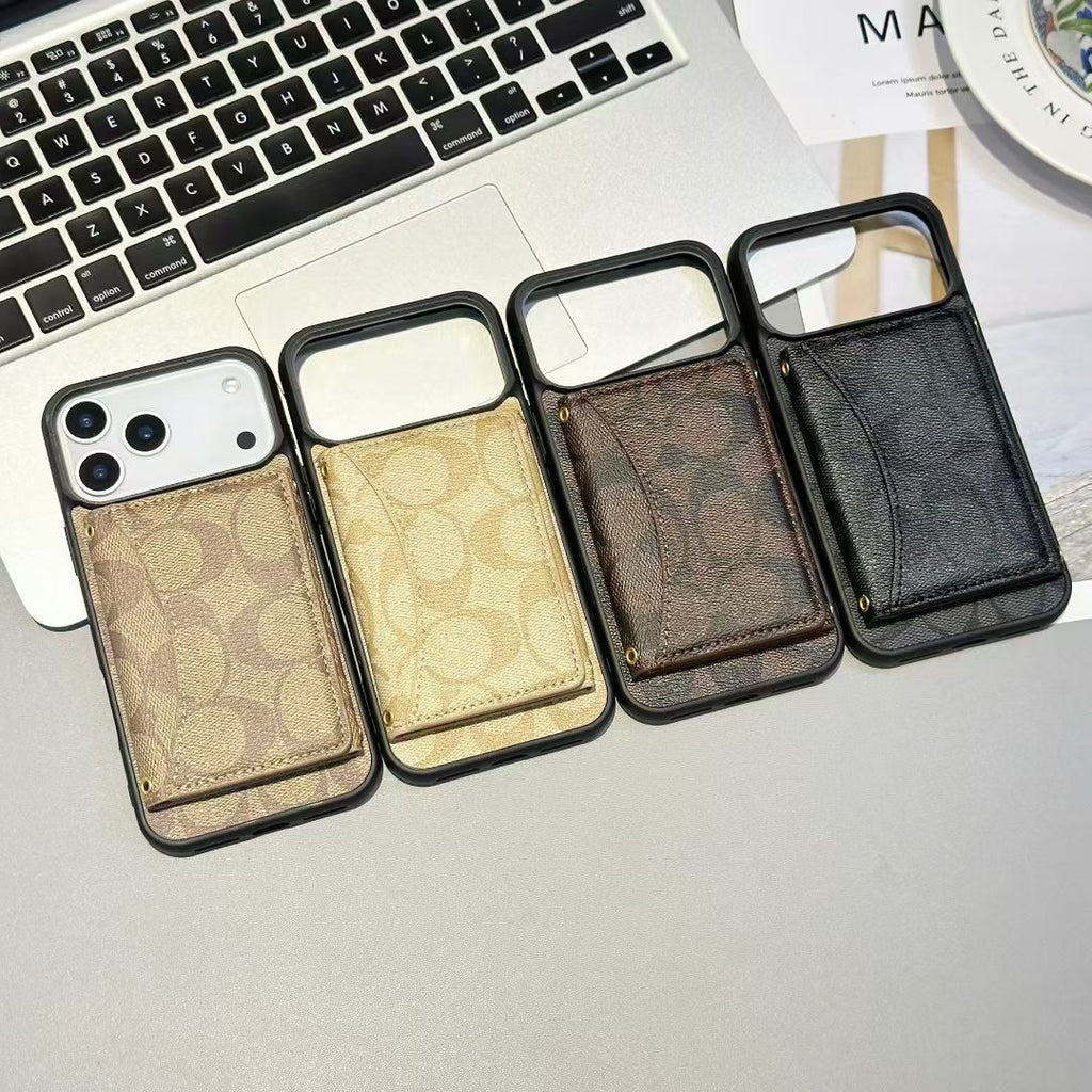 CH Style Signature Print Wallet iPhone Case