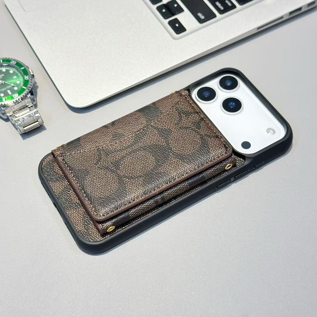 CH Style Signature Print Wallet iPhone Case