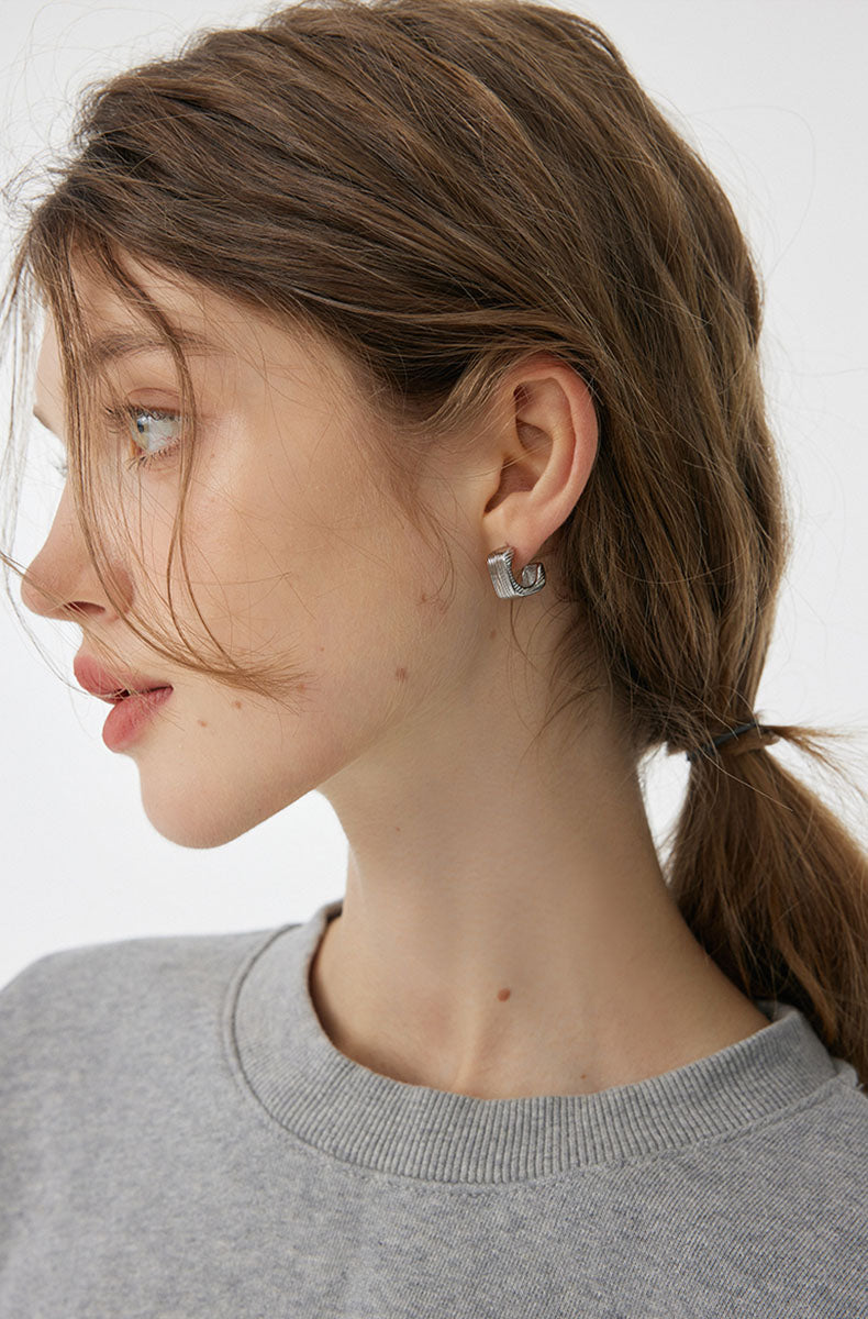 Minimalist Square Metal Earrings