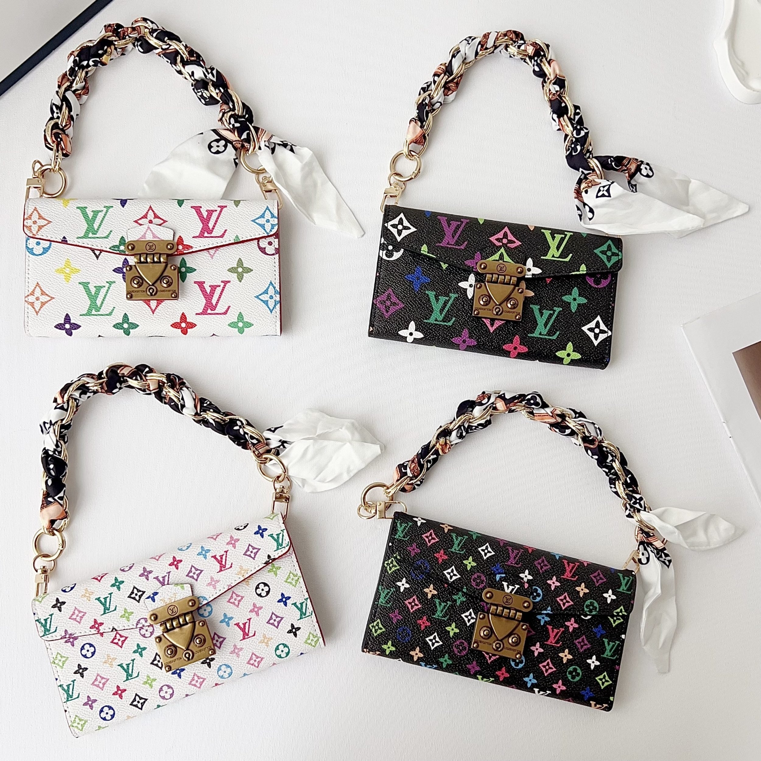 Multicolor Style Crossbody Case Wallet iPhone Case