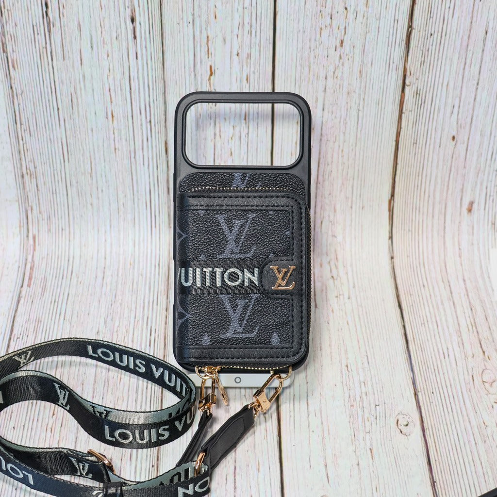 Designer Crossbody Zipped iPhone Case