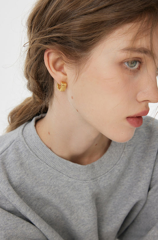 Minimalist Square Metal Earrings