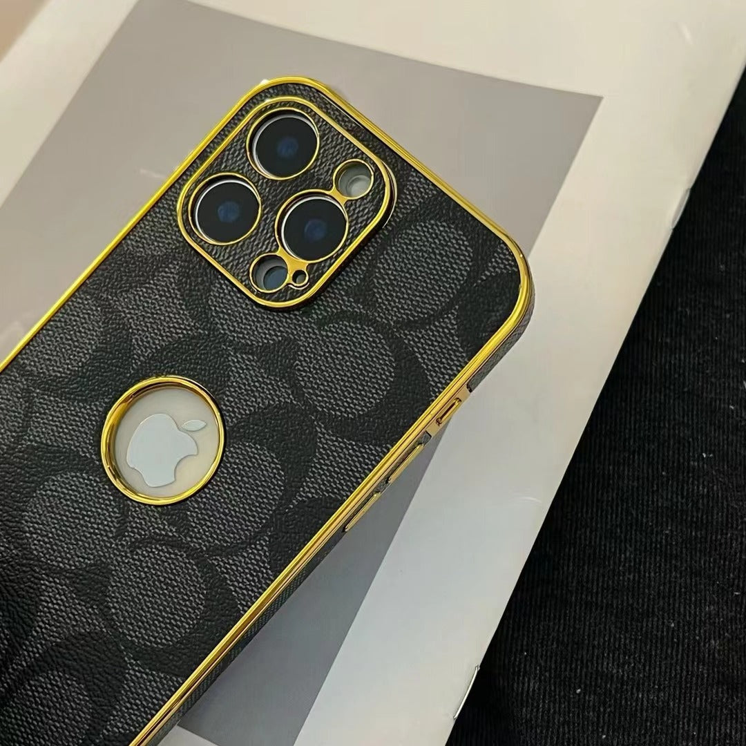 Electroplated Ch Monogram iPhone Case