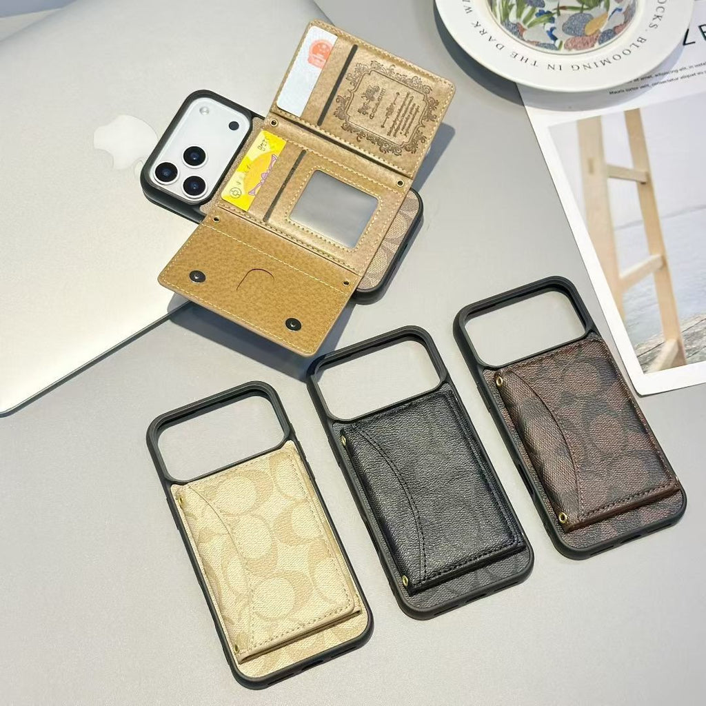 CH Style Signature Print Wallet iPhone Case