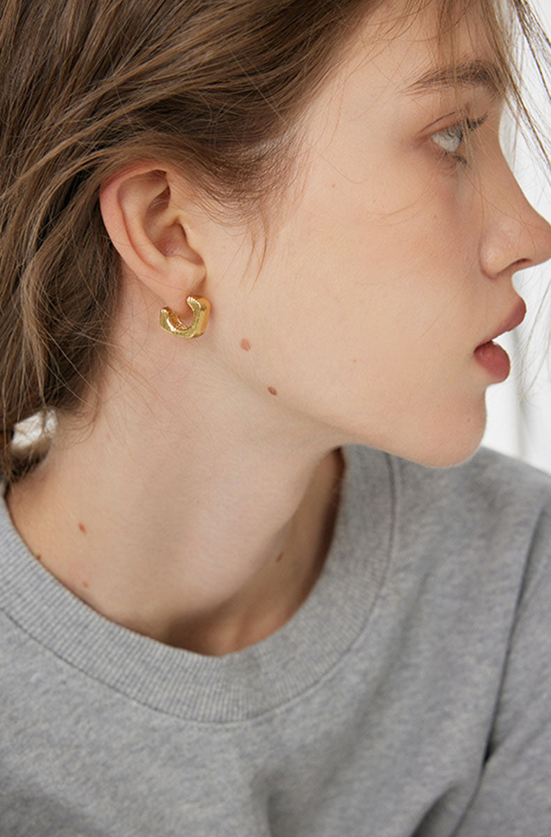 Minimalist Square Metal Earrings