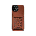 Brown iPhone Case With Card Holder
