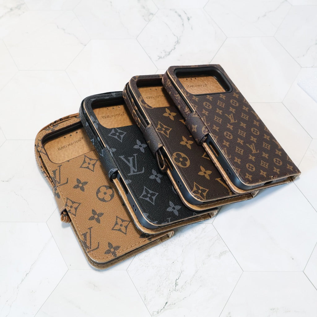 Classic Leather Wallet iPhone Case 14-17 Pro Max Plus Air