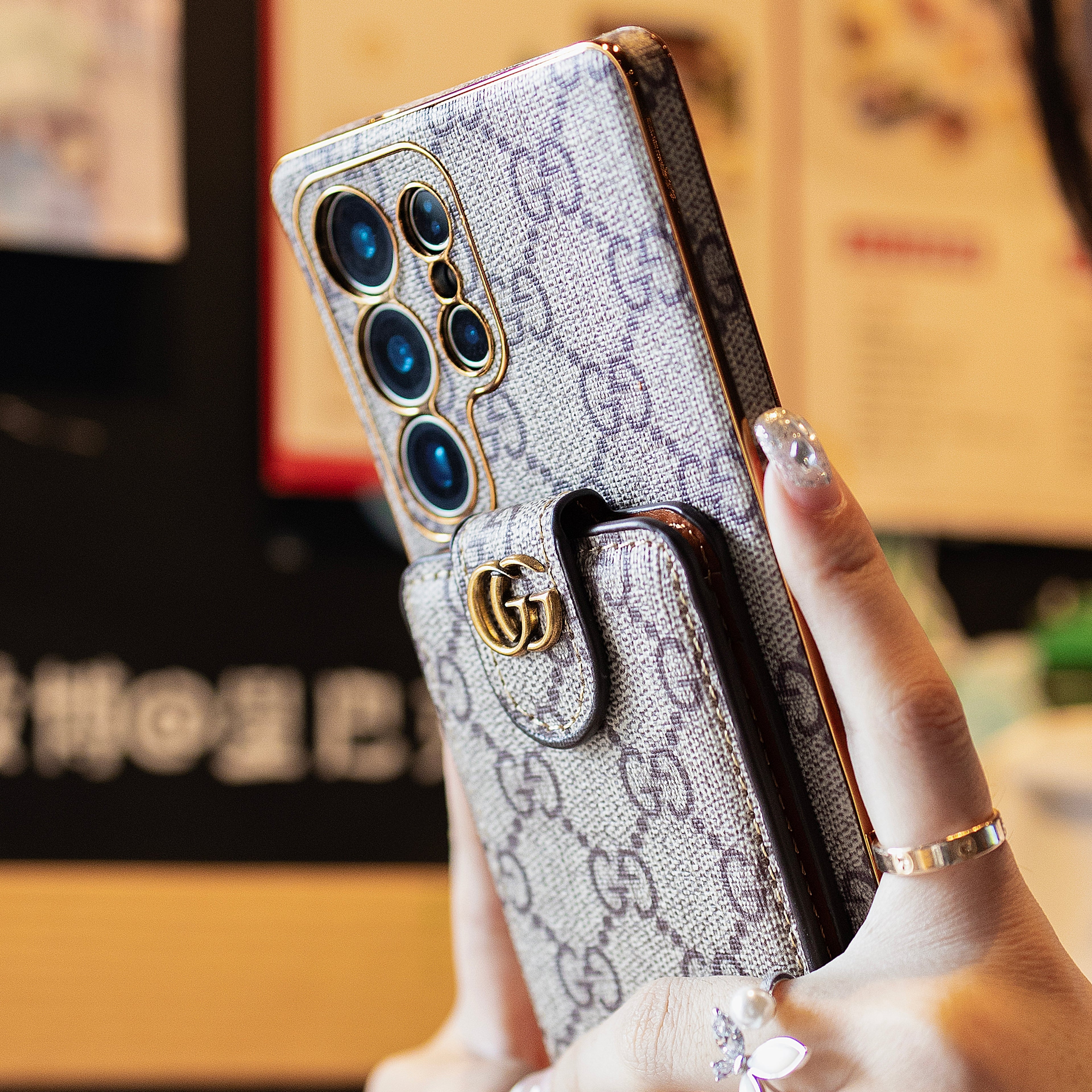 Premium Pattern Crossbody Phone Case with Detachable Strap