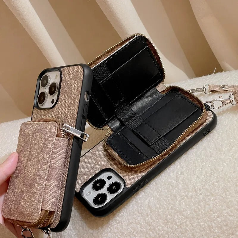 Classic Letter Card Pocket iPhone Case