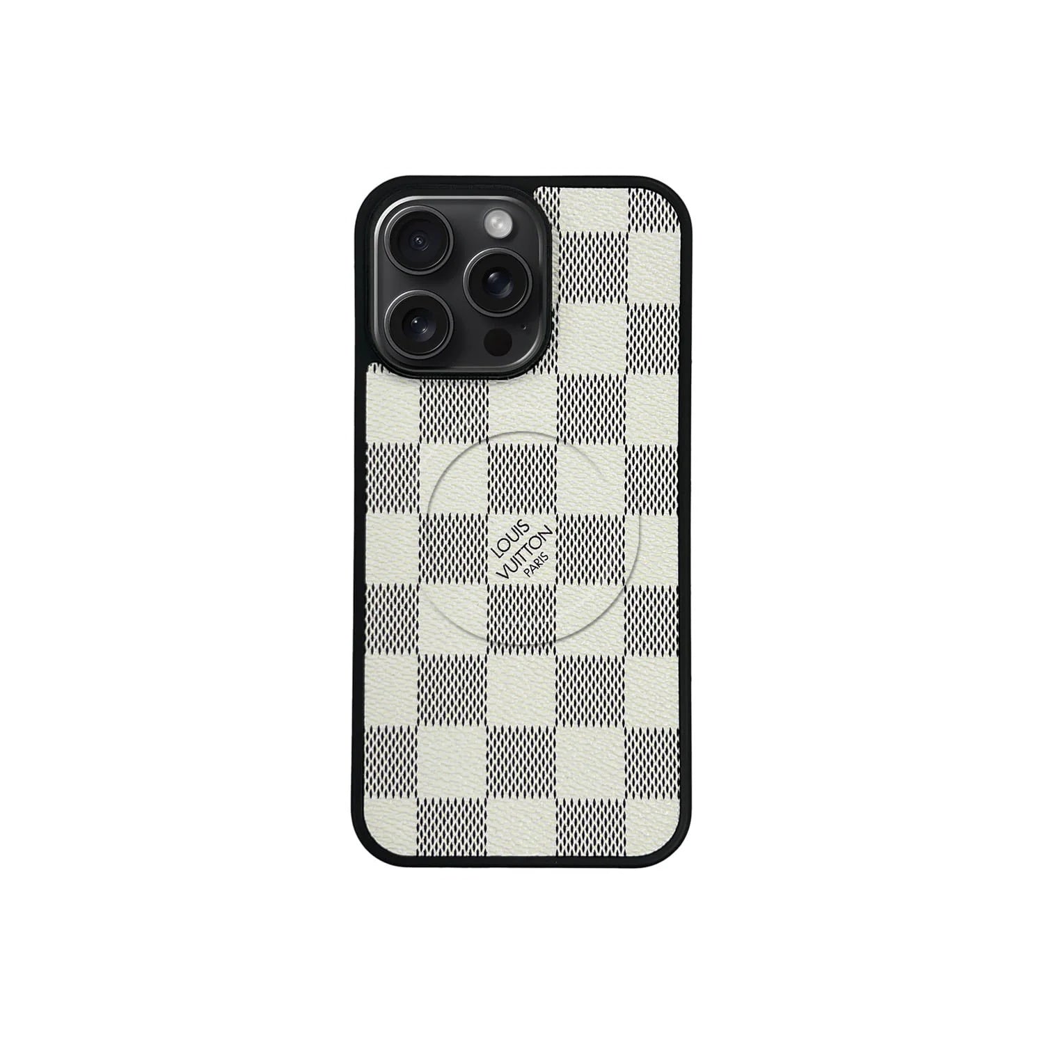 Classic Checkered White Full Coverage iPhone Case
