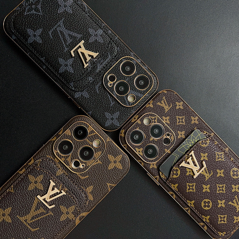 Luxury Letter Card Holder iPhone Case
