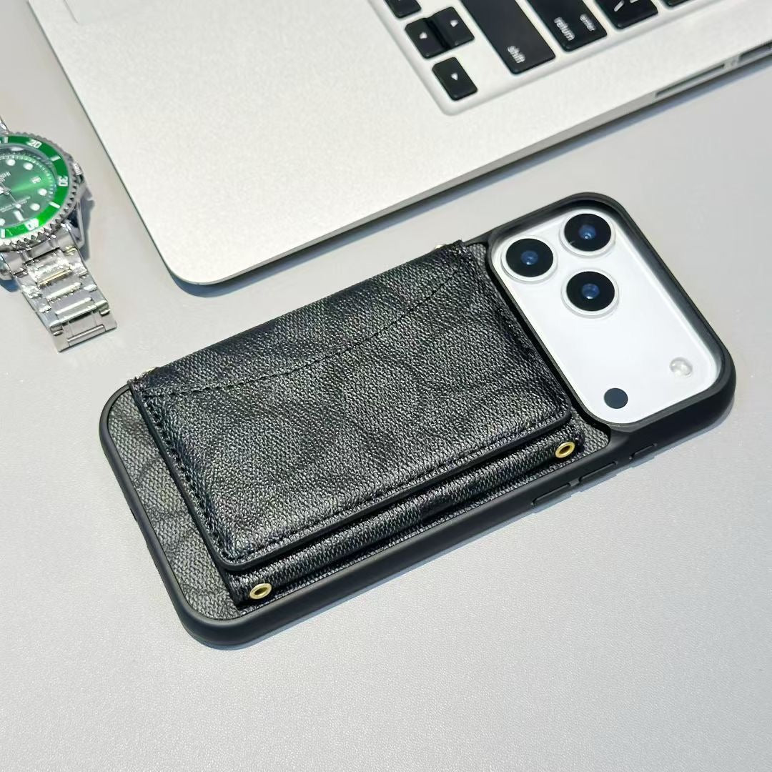 CH Style Signature Print Wallet iPhone Case