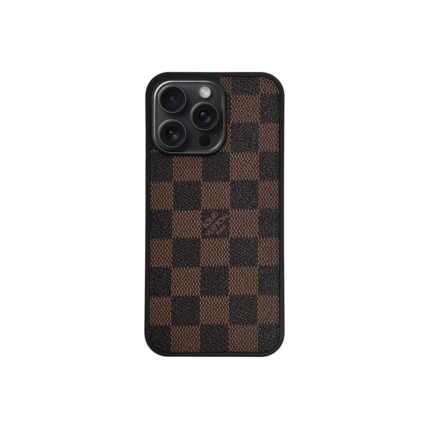 Classic Brown Checkered Full Coverage iPhone Case