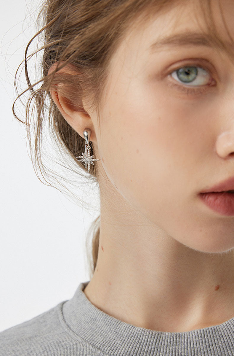 Elegant Starburst Drop Earrings