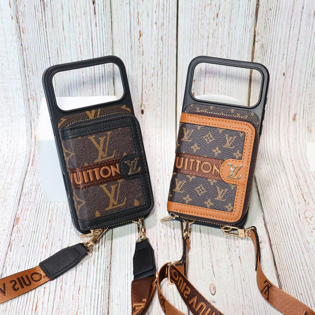 Designer Crossbody Zipped iPhone Case