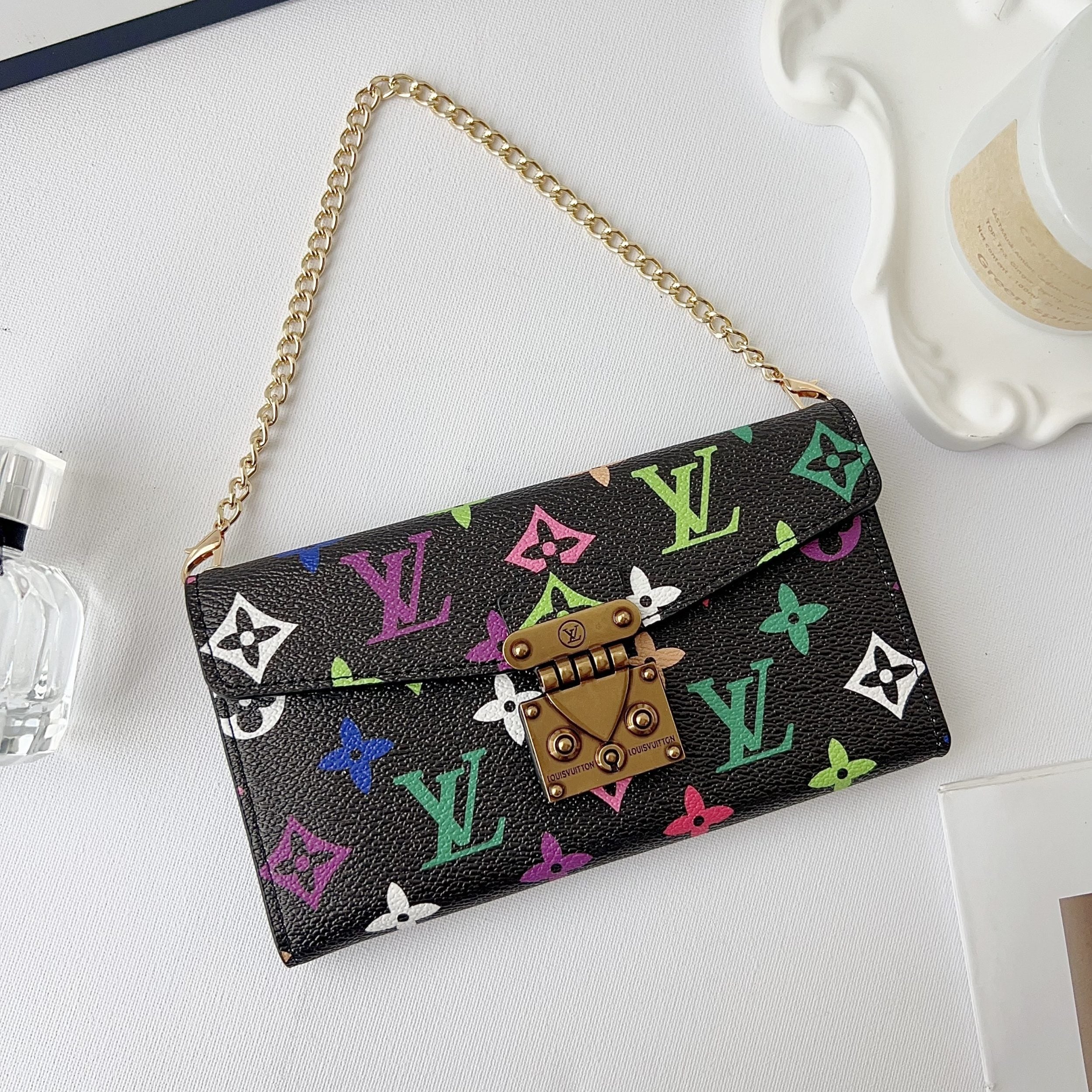 Multicolor Style Crossbody Case Wallet iPhone Case