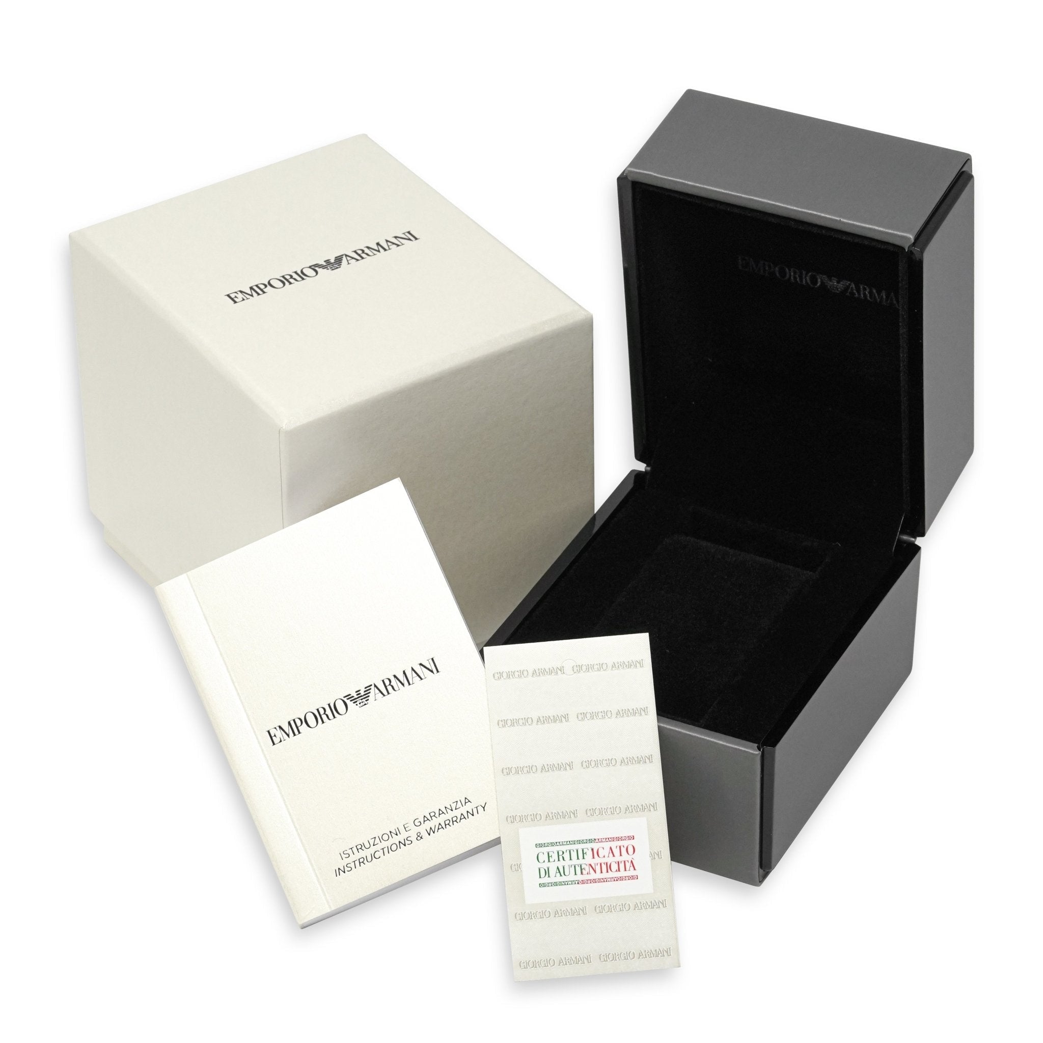 Emporio Armani Men's Chronograph Watch Black PVD
